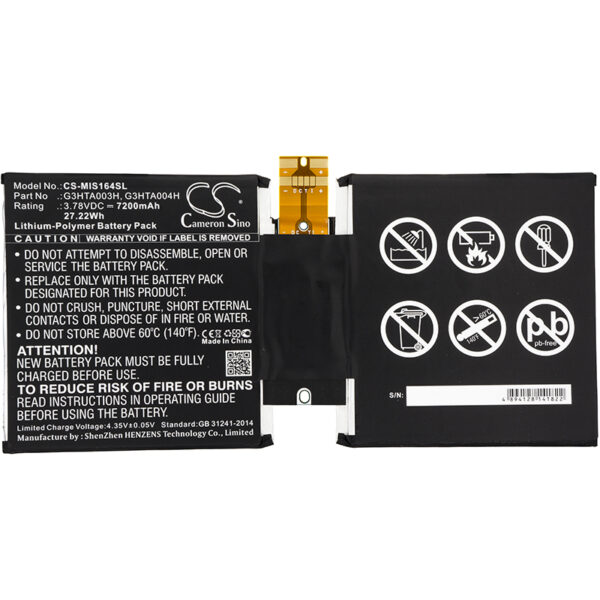 7200mAh for Microsoft Surface 3 10.8",Surface 3 1645,MSK-1645-126832