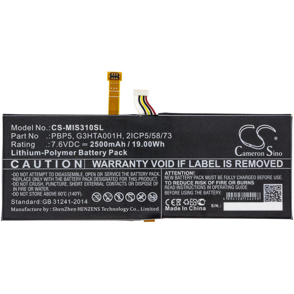 2500mAh for Microsoft SurfaceBook with Performance base-126800