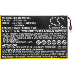 4000mAh for RCA Galileo Pro 11.5",RCT6513W87,Viking Pro 10,RCT6303W87,RCT6303W87DK,W101SA23T1,W101 Cambio,RCT6513W87M,Cambio,Galileo Pro-126944