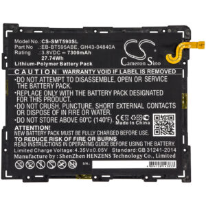 7300mAh for Samsung SM-T590,SM-T595,Galaxy Tab A 10.5 2018,Galaxy Tab A 10.5 2018 TD-LTE,Galaxy Tab A2 XL,SM-T590NZAATGY,SM-T590NZBAXSP-126808