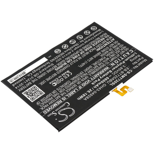 6800mAh for Samsung Galaxy Tab S5e,Galaxy Tab S5e 10.5,Galaxy Tab S5e 10.5 2019,SM-T720,SM-T725,Galaxy Tab S5e WiFi,Galaxy Tab S5e LTE,Galaxy Tab S6 10.5,SM-T860,SM-T865-126792