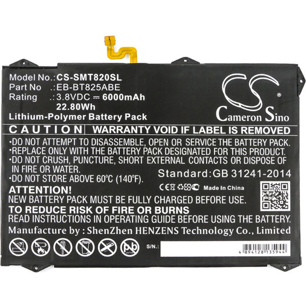 6000mAh for Samsung Galaxy Tab S3 9.7,Galaxy Tab S3 9.7 XLTE,SM-T820,SM-T827V,SM-T825N0,SM-T825,SM-T825Y,SM-T825C-126960