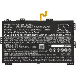 7300mAh for Samsung SM-T830,SM-T835,Galaxy Tab S4 10.5 2018,Galaxy Tab S4 10.5 2018 TD-LTE,Galaxy Tab S4 10.5 LTE-126812