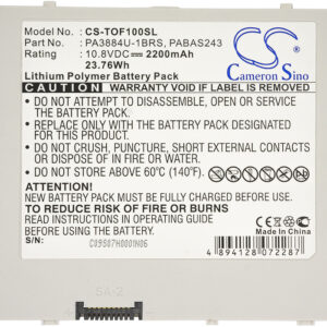 2200mAh for Toshiba 10 Thrive,Follo 100,Thrive AT105-T016,AT100,AT100-001,AT100-002,AT100-100,AT105-T1016,AT105-T1016G,AT105-T1032-127755