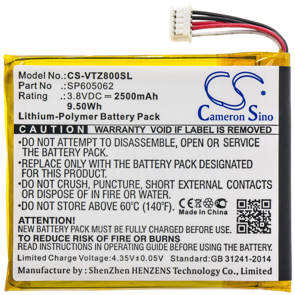 2500mAh for VTech KidiBuzz,80-169500-126820