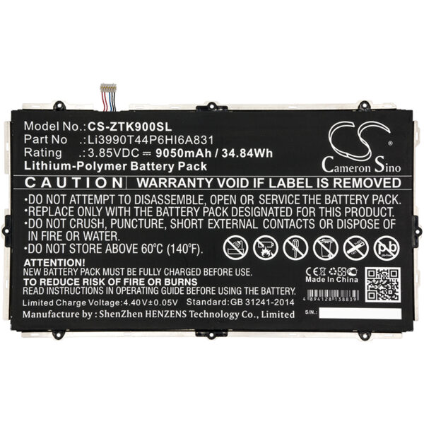 9050mAh for ZTE K90U,ZPAD 10.1-126899